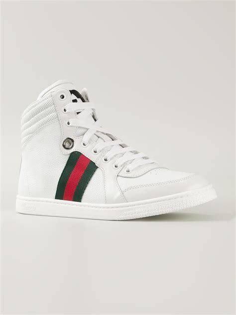 gucci shoes white high top|farfetch Gucci high top.